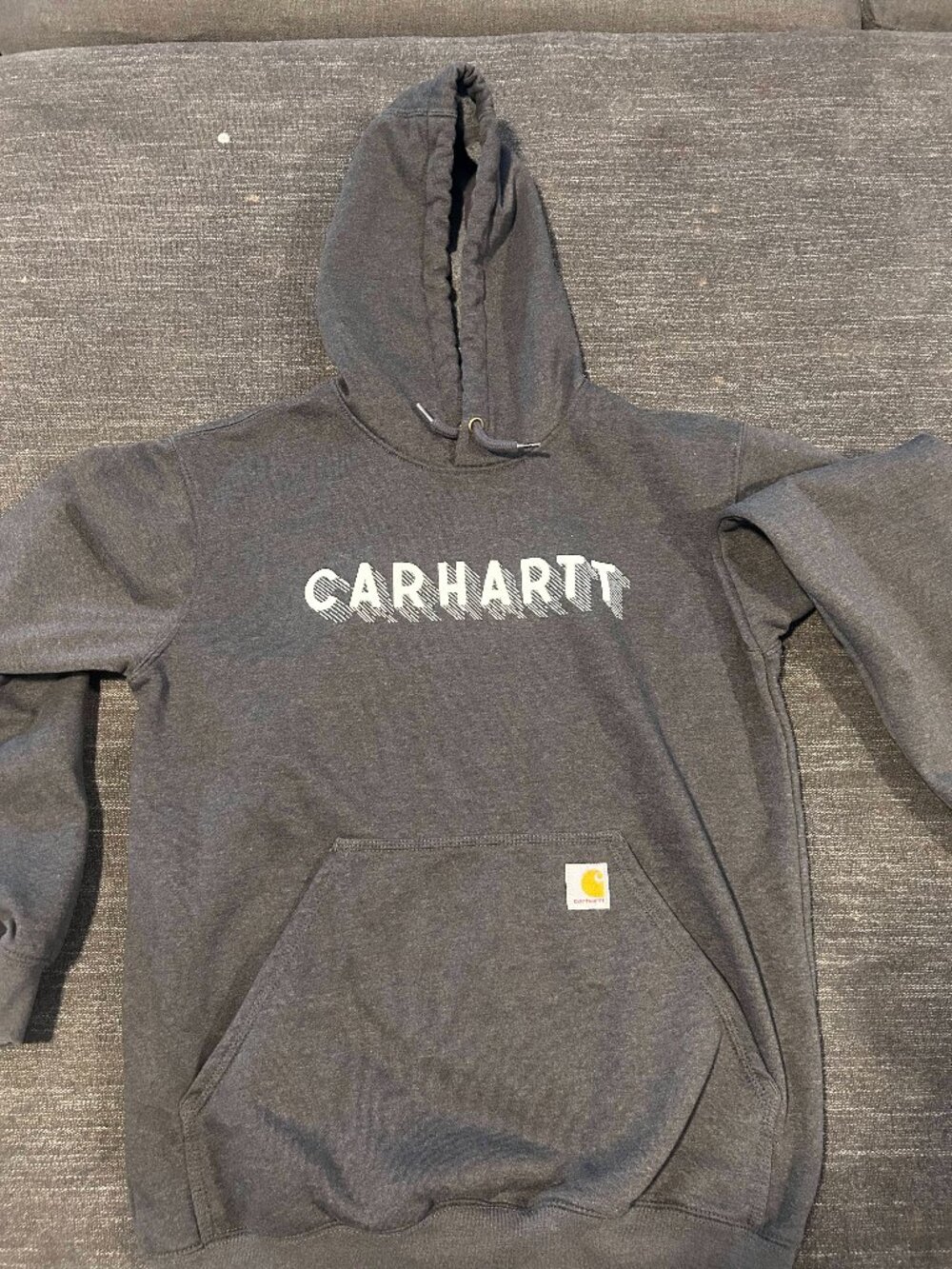 Carhartt Rain Defender Heavyweight Graphic Logo Hoodie Charcoal Gray Size Small